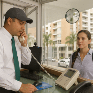 Servicio de seguridad privada en el sector residencial.